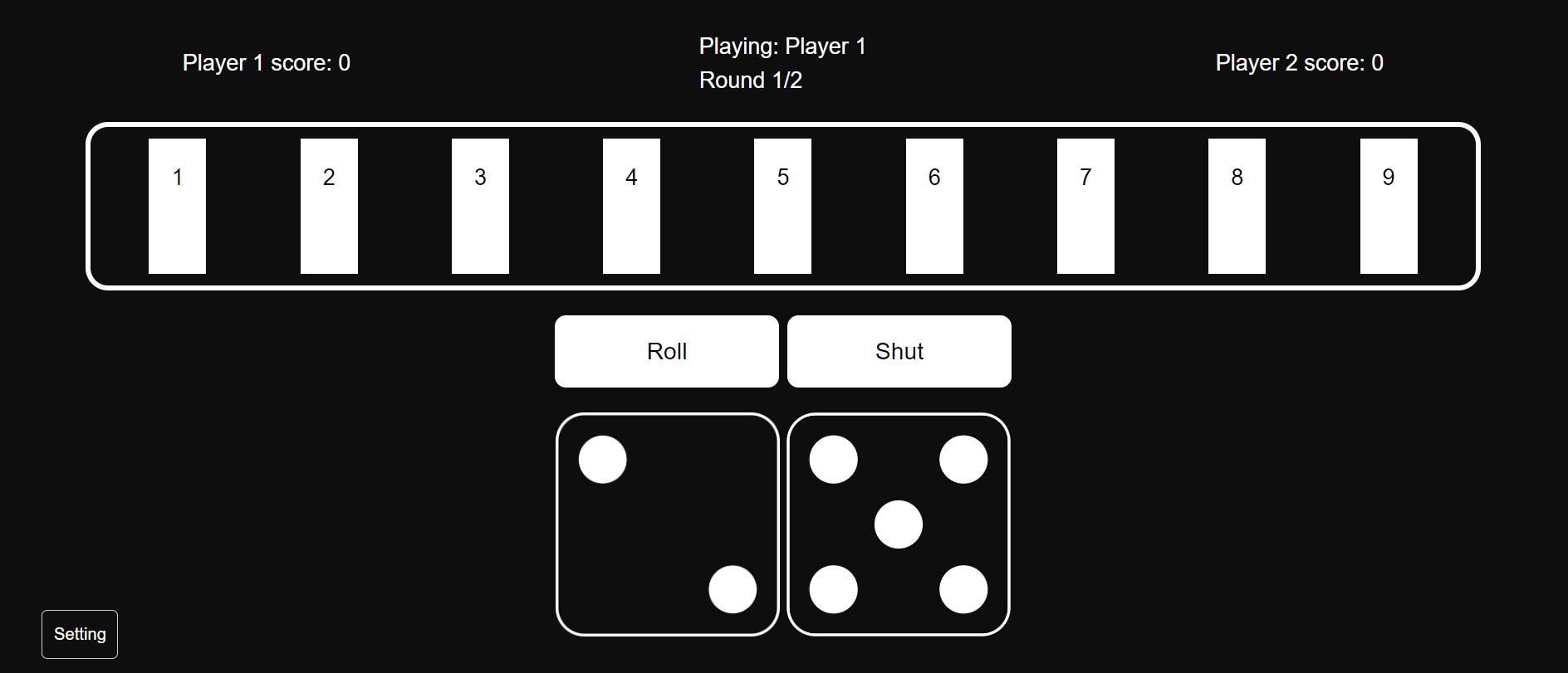 Shut the Box Screenshot 1